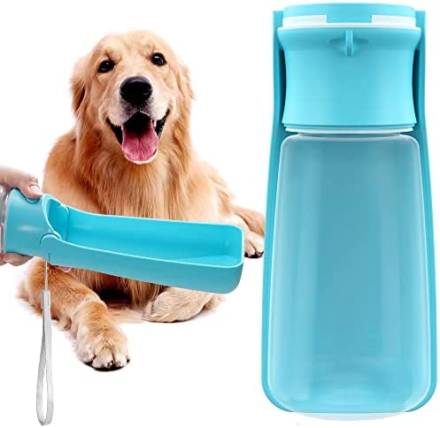 Portable Dog Water Bottle for Walking 19 OZ or 12 OZ Portable Pet Water Bottles for Puppy Small Medium Large Dogs Water Dispenser Dog Water Bowl Dog Accessories