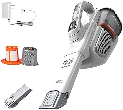 BLACK+DECKER Dustbuster Handheld Vacuum, Cordless, AdvancedClean+, White (HHVK320J10)