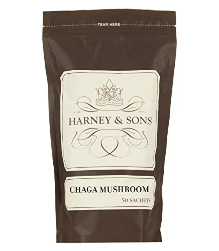Harney & Sons Chaga Mushroom Tea, Bulk Bag Of 50 Sachets