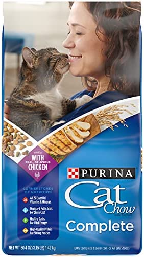 Purina Cat Chow High Protein Dry Cat Food, Complete – (4) 3.15 Lb. Bags