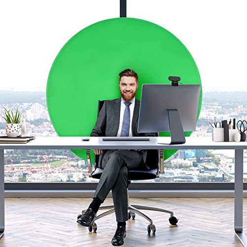 Webaround Mega 63″ | Green | Portable Collapsible Webcam Backdrop | Attaches to Any Chair | Wrinkle-Resistant Fabric | Ultra-Quick Setup and Takedown | Perfect for Zoom, Webex, Teams, etc.