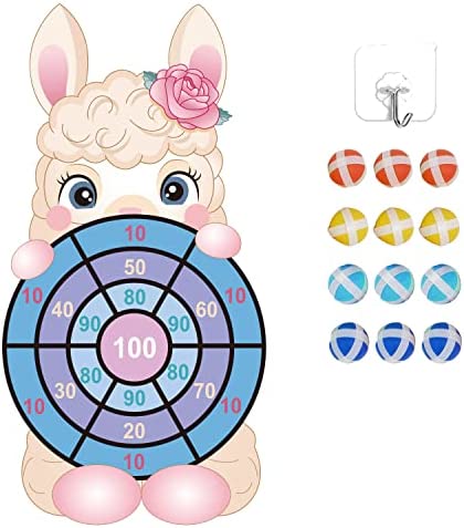 Alpaca Dart Board for Kids Toys, Kids Dart Board Dart Games for Kids Ages 4-8 Dart Game Party Games for Kids Ducational Toys Birthday Party Games for Kids Children Educational Toys for Kids Boys Girls