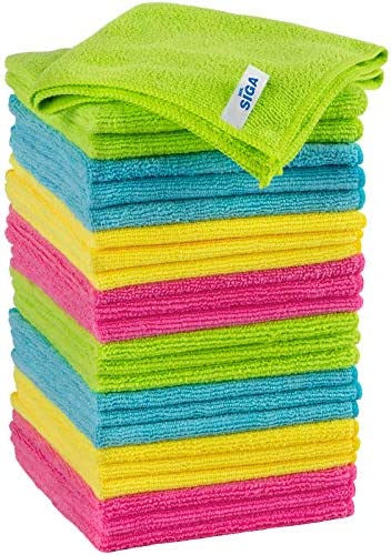 MR.SIGA Microfiber Cleaning Cloth, Pack of 24, Size:12.6″ x 12.6″