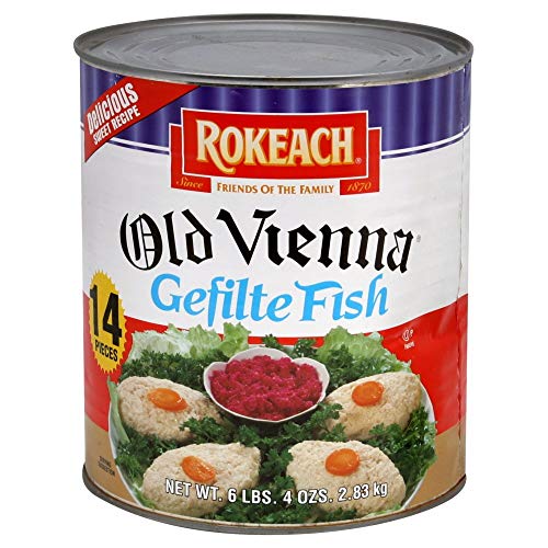 Rokeach Old Vienna Gefilte Fish “14 Count Bulk 6lb 4oz Can” Delicious Sweet Recipe