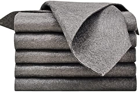 Jackril Super Thick Cleaning Cloth, Microfiber Cloth, Super Absorbent Cleaning Cloths, Reuseable Cleaning Cloth for Glass, Windows, Kitchens and Cars-5Pack (11.8″ x 11.8″)