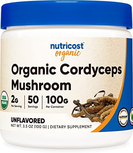 Nutricost Organic Cordyceps Powder 100 Grams – USDA Certified Organic, Non-GMO, Gluten Free