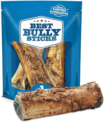 Best Bully Sticks Large Marrow Bones for Dogs – USA Baked and Packaged – Grass-Fed Beef Long-Lasting Big 5-6″ Dog Bones – 3 Pack