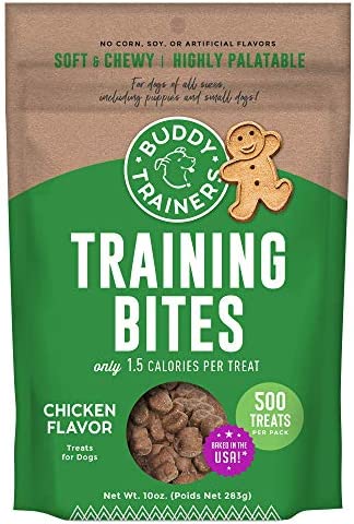 Buddy Biscuits Training Bites for Dogs, Low Calorie Dog Treats Baked in The USA, Chicken 10 oz.