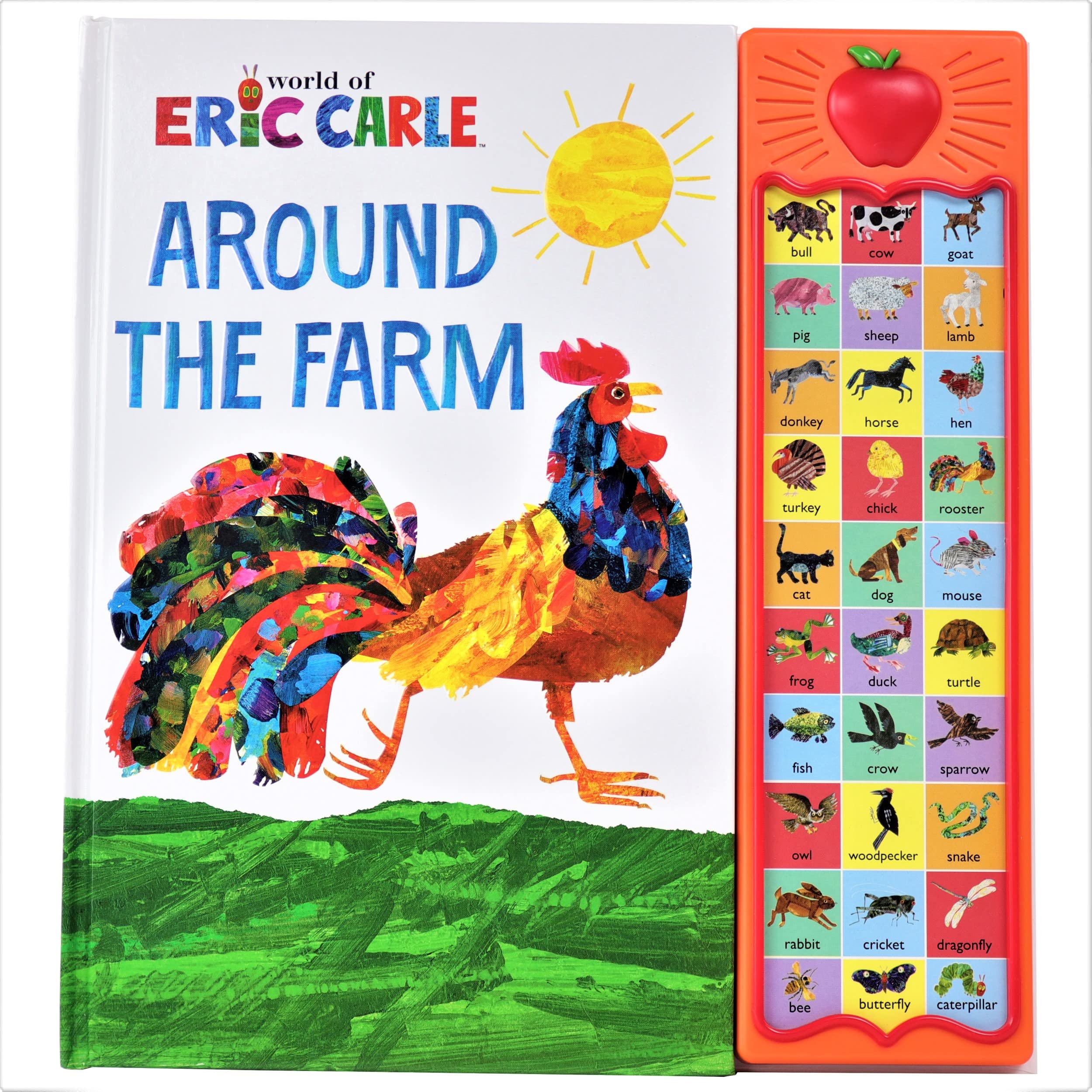 World of Eric Carle, Around the Farm 30-Button Animal Sound Book – Great for First Words – PI Kids